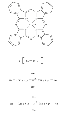 1-Octadecanaminium, N,N-dimethyl-N-octadecyl-, [29H,31H-phthalocyanine-C,C-disulfonato(4-)-N29,N30,N31,N32]cuprate(2-) (2:1) (9CI)